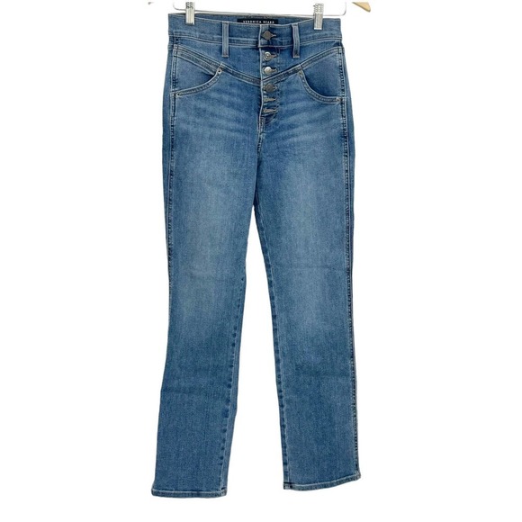 Veronica Beard Ryleigh Slim Straight Jeans Front Yoke Size 26 NWOT - Picture 6 of 13